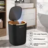 Ny badrumsmart sensor Trash Can 12l Luxury Garbage Bucket Automatisk papperskorgen för kök toalettavloppskorg smart hem