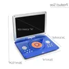 Freeshipping14 pouces Lecteur DVD portable Écran rotatif DVD multimédia pour jeu TV Fonction Support MP3 MP4 VCD Lecteur CD pour la maison et Ukkh