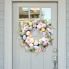 Decorative Flowers 45cm Artificial Easter Wreath Holiday Po Prop Backdrop Decor Wreaths For Winter Autumn Celebration Farmhouse Wedding