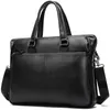 Porte-documents Business Laptop Bag Femmes Hommes En Cuir Véritable Sac À Main Mâle Voyage Étanche Véritable Vache Messenger Sacs Fourre-Tout