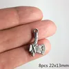 Charms Brutal Nepal 24pcs Amulet Alloy Personality Axe Connector Pendants For DIY Handmade Accessories Jewelry Making Supplies