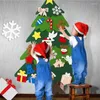 Dekoracje świąteczne DIY Feel Tree Kids Prezenty Ścikła Ściana Wiszące Ozdoby Sztuczne do domu Navidad Decor 2023