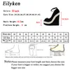 Sandals eilyken merk sexy peep teen platform wiggen sandalen hoge hakken dames stroming zomer feest enkel-wrap schoenen 230414