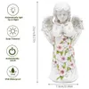 Garden Decorations Solar Light Outdoor Colour Changing Lights Decoration Waterproof Resin Angel Figurine LED for Patio Yard Lawn 231115