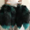 10st/Lot- 40 cm/16 "Real äkta Fox Fur Tail Keychain Cosplay Toy Bag Purse Pendant Tassels