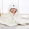 Coperte Asciugamani da bagno per bambini in cartone animato per il corpo Con cappuccio in pile di corallo Accappatoio per bambini Born Swaddle Wrap Girls Boys