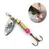 Fiskekrokar Metal Spoon Spinner Lure 10st Set Spoonbait Crankbaits Wobblers för Pike Crochet Kit Artificial Bait 231115