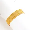 Link Bracelets 2023 Trendy 24K Gold Plating Multiple Lines Charm Gilding Bangle Women Girl Classical Jewelry Advanced Chain