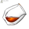 Vinglas med dubbla lager Whisky Glass Cupwine Bar Tequila öl handgjorda hemkök dricker te kopp party glas kopp 2 st/set Q231115