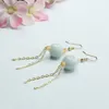 Boucles d'oreilles pendantes Naturel birman émeraude Jade perle glands boucle d'oreille 925 argent mode bijoux fins concepteur de luxe charme amulette cadeaux pour