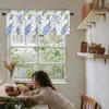 Kurtyna akwareła liście hortensji kwiatowe zasłony kuchenne dekoracje domowe krótka do salonu sypialnia małe kortyny
