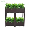 Outdoor Brown Planters Raised Garden Bed Kraflo balcony vegetable Free splicing Plant Large Plant Box nice raised beds