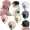 Baskenmützen Einfarbig Mode Winter Reiten Ski Snood Kapuzenmützen Winddicht Warm Earflap Gehörschutz Thermovlies Insated Tr Dhgarden Dhxrf