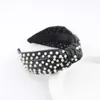 Hair Clips Headdress Fashion Wide Brim Leather Pearl Particle Hoop Ladies Temperament Ball Casual Accessories 908