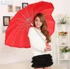 Paraplu Rood Hartvorm Paraplu Romantische Parasol Lange steel Voor Bruiloft Po Rekwisieten Valentijnsdag Geschenk Groothandel