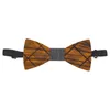 Bow Ties Groom Bowtie Siatka wzór ślubny drewniany licencjat