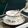Koppar fat kaffekopp europeisk liten lyxben porslin keramisk ljus singel elegant avancerad engelska eftermiddag tececest te set