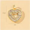 Charms Voleaf Cuivre Coeur Charme Pendentif Plaqué Or Composants De Zircone Pour La Fabrication De Bijoux Vjc103 Drop Livraison Bijoux Bijoux Findi Dhd8C