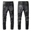 Lila jeans designer amirs för mens byxa staplade män baggy denim tårar europeiska jean hombre byxbyxor biker broderi ksubi jeans 19 z70j