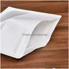 Storage Bags White Kraft Paper Bag With Window For Puer Tea Cake Packaging Recyclable Self Sealing Lx3987 Drop Delivery Home Garden Dhvqy