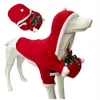 Ubrania dla psów kostium pies zabawny pies Boże Narodzenie Święty Mikołaj Kostium jazdy Pet Cat Cat Strój świąteczny pies świąteczny ubrania ubieranie się 231114