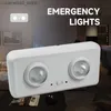 Lanterna da campeggio 2 pz / lotto doppia testa LED luci di emergenza campeggio esterno portatile ultra luminoso ricaricabile LED lanterne intelligenti lampade di avvertimento Q231116