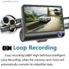 CAR DVRS 4 tum Black Box Car DVR Dashcam Dash Camera IPS HD -skärm 1080p Dual Lens Video Recorder Front + Bakifrån kamera Dash Cam Q231115