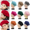 Berets bebê crianças meninas boina boné francês artista quente lã inverno beanie chapéu clássico cor sólida retro boina macia para viagens tomar photol231115