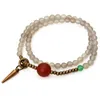 Strand Natrual Stone White Onyx тонкий многослойный набор браслет Vajar Zen Healing Jewelry для мужчин Женщины духовная медитация браслет