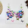 Women's Tanks Pink 3D Decoration Bustier Bra Women's Underwired Backless Tight Tank Tops Sweet Camisole Vest Summer Female Bra