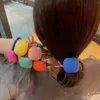 Hårtillbehör söta akrylfärgade sten elastiska band gummi barn rep koreansk plastgeometriskt gummi