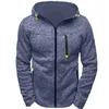 Mens Hoodies Moletons Outono e Inverno Moda Hoodie Cor Sólida Com Zíper Cardigan Jaqueta Diária Fitness Sportswear Sweater Street Top 231114