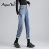 Damesjeans losse harembroek voor vrouwelijke meisjes studenten lente 2023 hoge taille slanke enkellengte denim vintage dames broeker