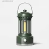 Camping Lantern 2023 Camping en plein air lumière Camping lanterne atmosphère tente lumière rétro cheval lumière COB éclairage Portable Camping lumière Q231116