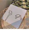 Boucles d'oreilles colorées L conception coréenne S925 en alliage irrégulier en argent Sterling papillon pour les femmes Cool Girl Fine Jewelry Gift