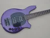 Metallic Purple 4 Strings Electric Bass Guitar with Chrome Hardware HH Pickups Offer Logo/Color Customize