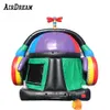 4m 13ft Inflatable Bouncers Party theme rainbow colorful inflatable disco dancing music dome bouncy castle jumping Bouncer