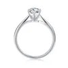 Silberring Schmuckfabrik Großhandel Goldring für Frauen Verlobungsring Ringe für Freundin Luxusring Ehering Silber Moissanit Ring M03F mit Geschenkbox 5A