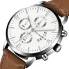 Andere Uhren Luxus Mode Herren Militär Sportuhren Männlich Braun Leder Quarz Armbanduhr Männer Business Casual Uhr Relogio Masculino 231114