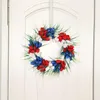 Decorative Flowers Wreaths Greenery American Patriotic Hydrangea Independence Day Artificial Garland Ing Silk Flower Front Door Decors