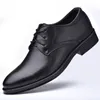 Chaussures habillées homme formel en cuir noir pour hommes à lacets Oxfords mâle fête de mariage bureau affaires chaussures décontractées