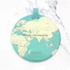 Favor favorita mapa de moda LAGE TAG MULHERES ACESSORES DE VIAGEM SILICA Gel Id Id Endereço do titular Baggage Boarding Bag portátil Bag Dhxwr