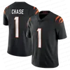 CIN Joe Burrow Cincinnatis Bengal Football Jersey Ja'Marr Chase Evan McPherson Cam Taylor-Britt Joe Mixon Trey Hendrickson Sam Hubbard Tyler Boyd Z1