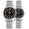 여자 시계 패션 남자 여자 손목 시계 부부 유연한 스트레치 밴드 쿼츠 시계 남자와 숙녀 시계 선물 231115