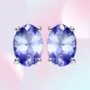 Bijoux 1CT GORMES D'OREURES DE STUD TANZANITE 925 argent sterling pour les femmes Gemone GEMES OEURES CORÉANTES MASSE 3677610