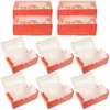 Baking Tools 10pcs Christmas Cookies Boxes Xmas Macaron Packaging Container Bakery Treat