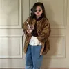 Jackets 7750 Children Coat 2023 Winter New Korean Girls Snake Leopard Fur Coat Fashionable Baby Long Padded Coat Outerwear J231115