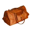 Sacs Duffel Sac Voyage de nuit Gym Bagages en cuir Hommes Vintage Véritable peau de mouton Grand fourre-tout