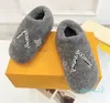 Luxury Lambwool Moccasins Femme Winter Cotton Shoes rhinestone Women Warm Plush Loafers Comfy Curly Sheep Fur