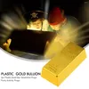 Party Decoration 3 Pcs Simulation Gold Homebody Gifts Decorative Bullion Prop Toy Glittering Brick Plastic Ancient Pirate Mother